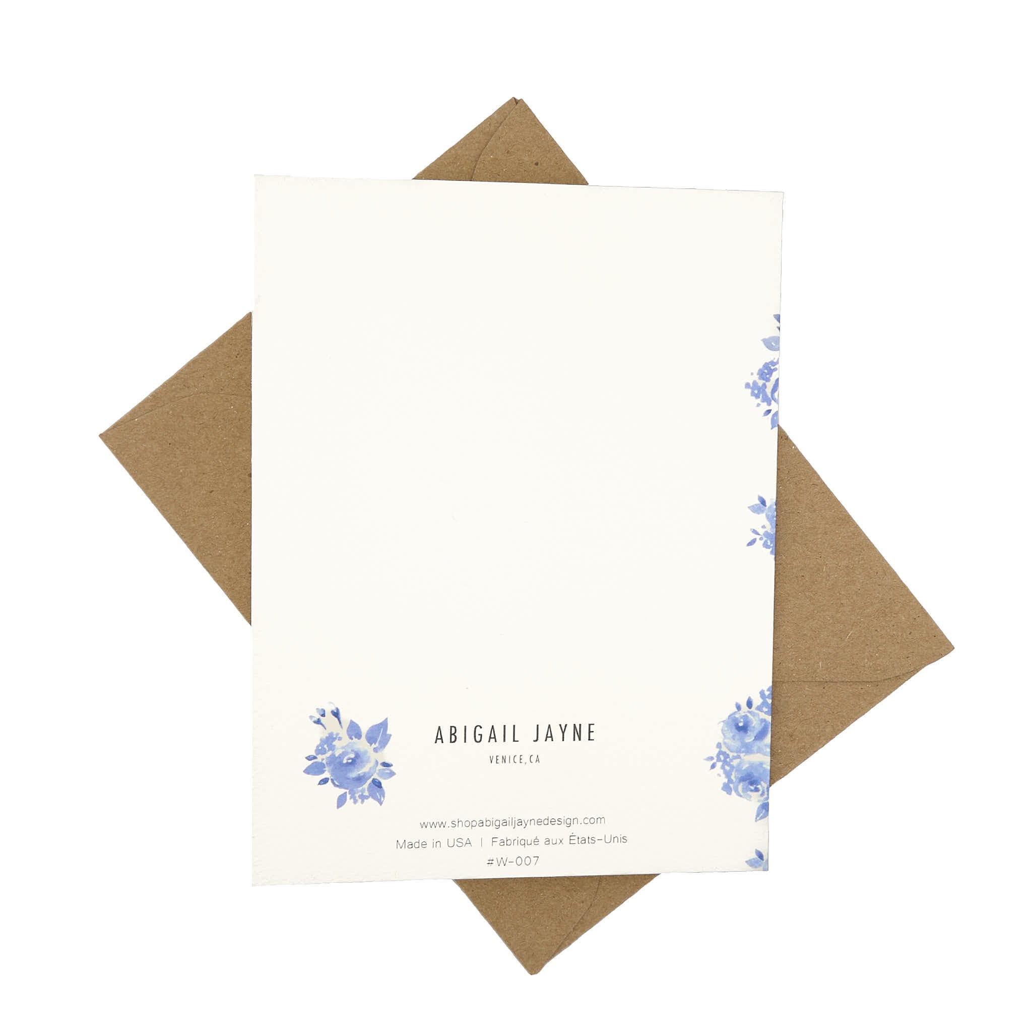 French Blue Engagement Card