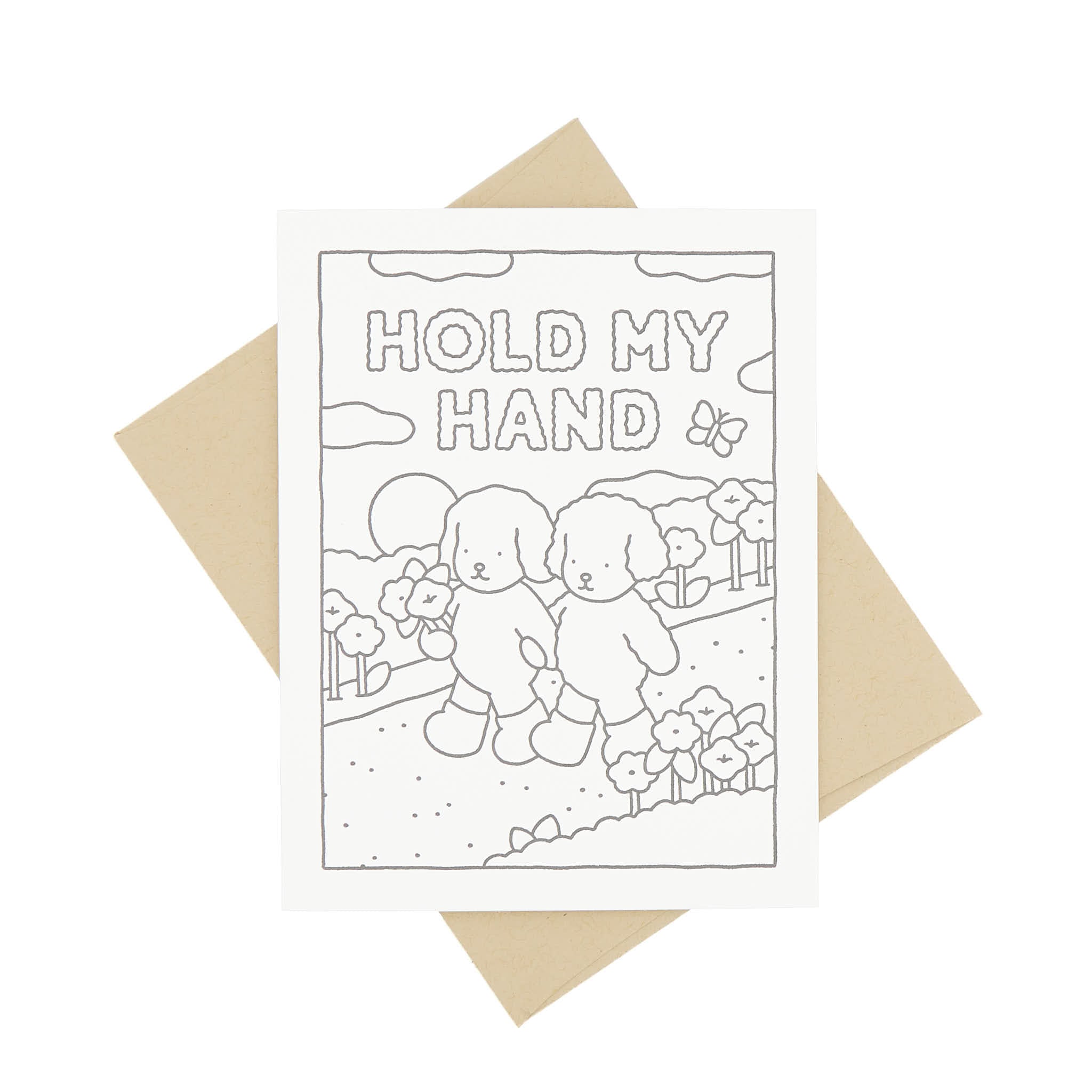 Hold My Hand Coloring Card