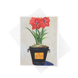 Amaryllis in Champagne Bucket Card