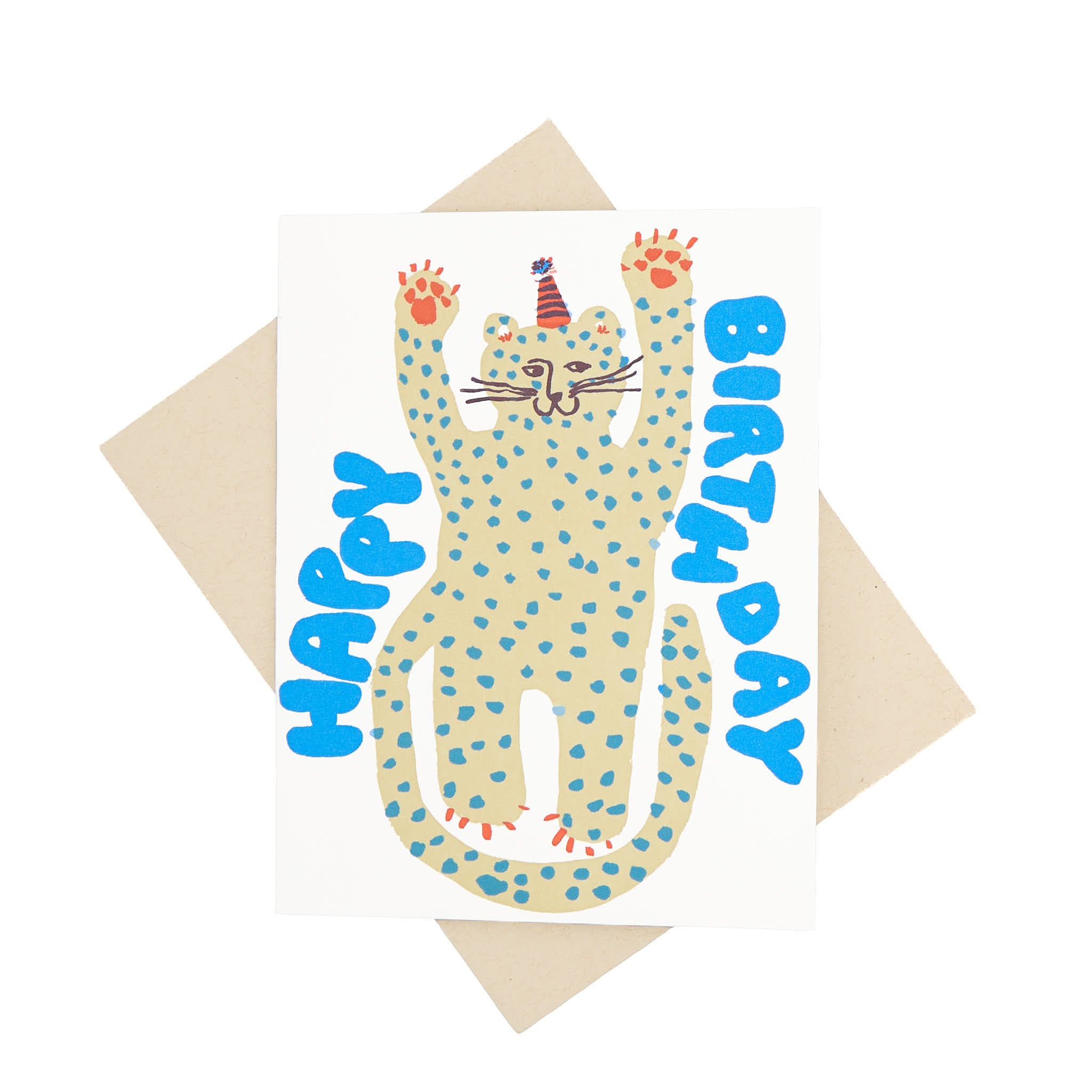 Party Cheetah Birthday Card