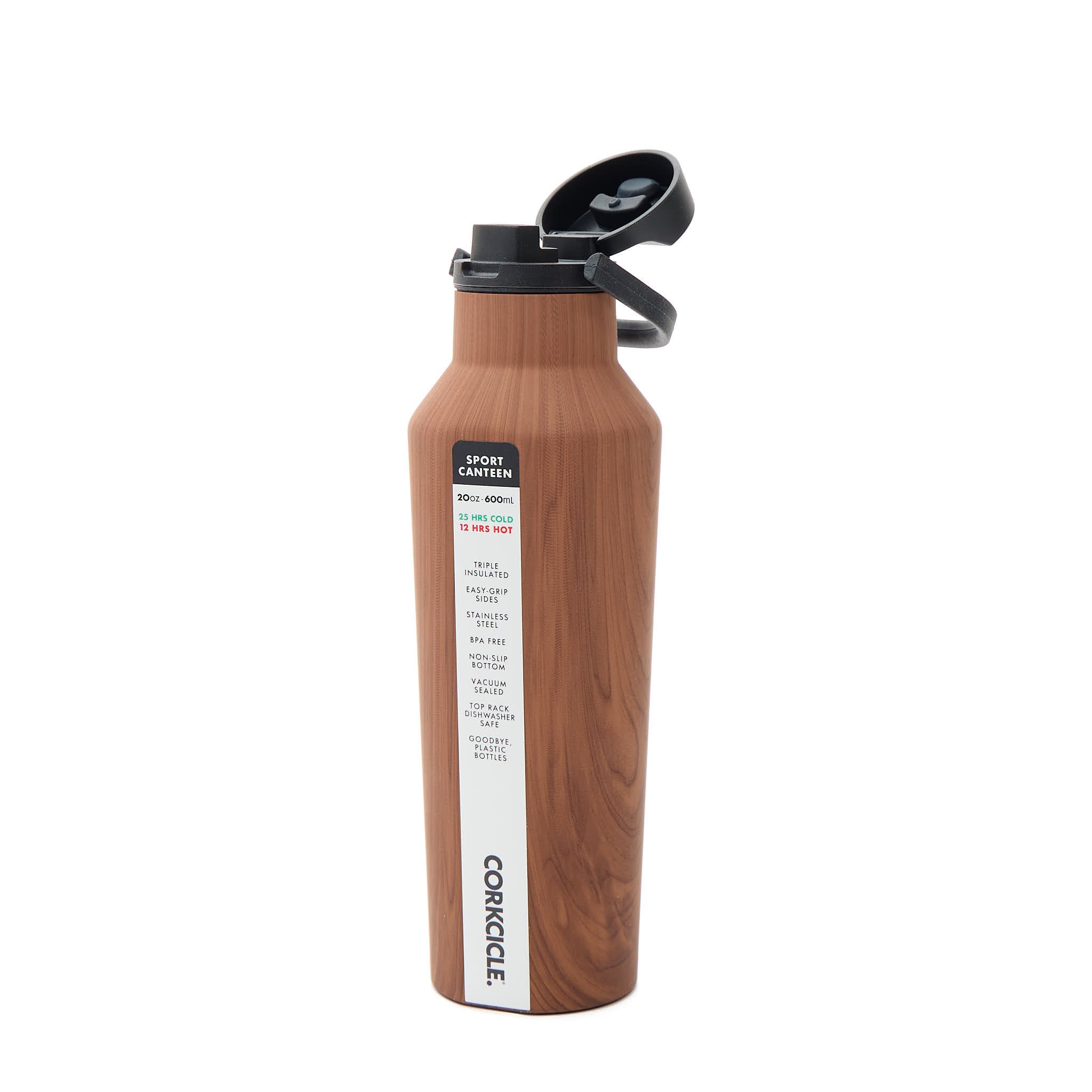 Walnut Wood Sport Water Bottle
