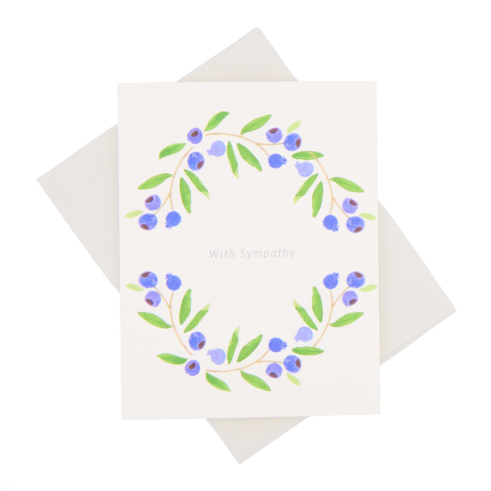 Blueberry Sympathy Wreath Card