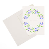 Blueberry Sympathy Wreath Card