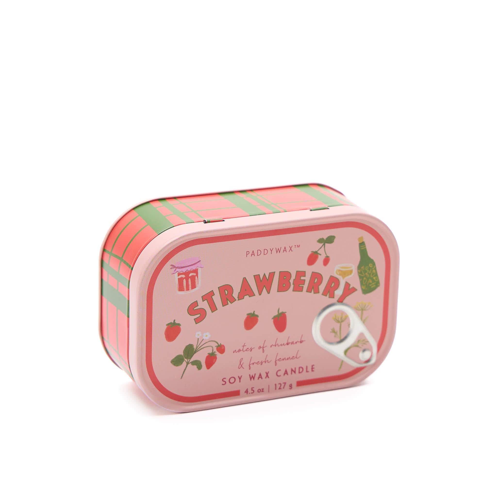 Strawberry Bistro Tin Candle