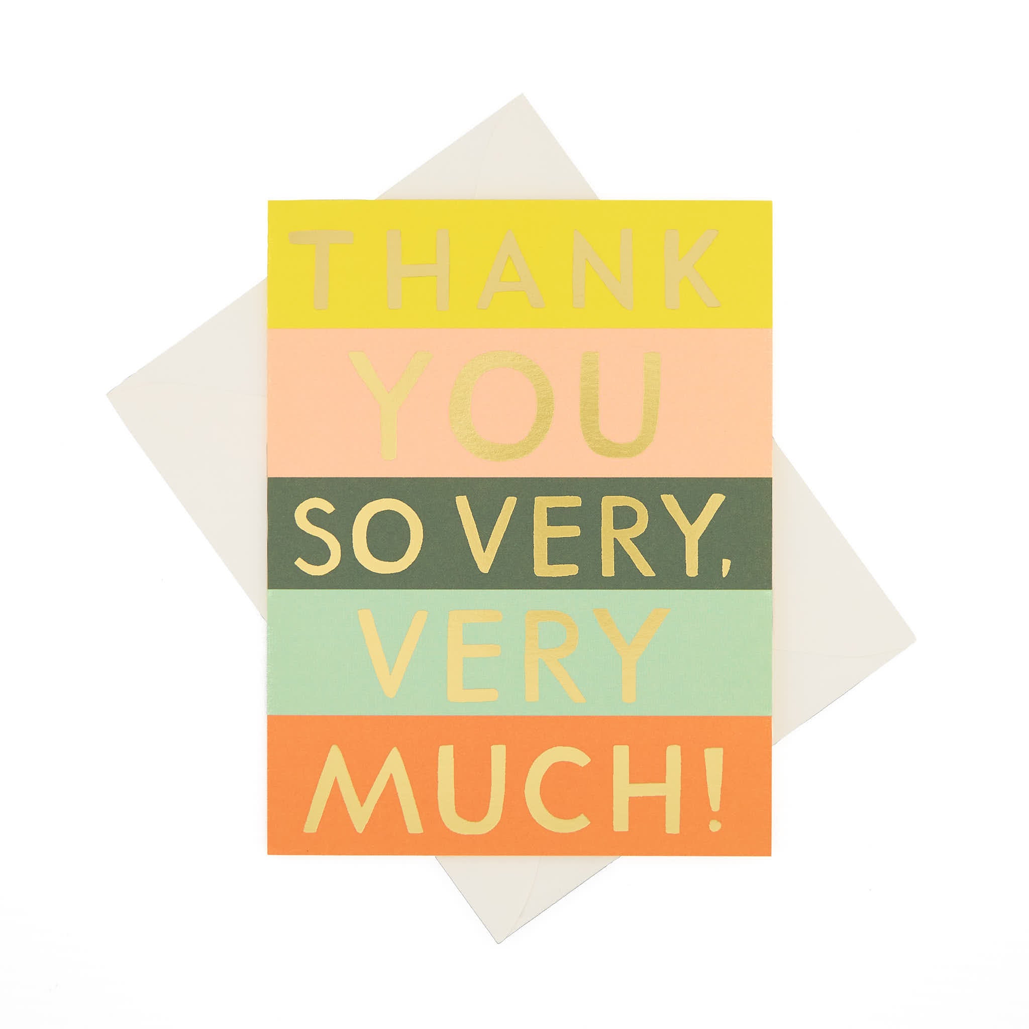 Colorblock Thank You Card