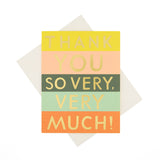 Colorblock Thank You Card