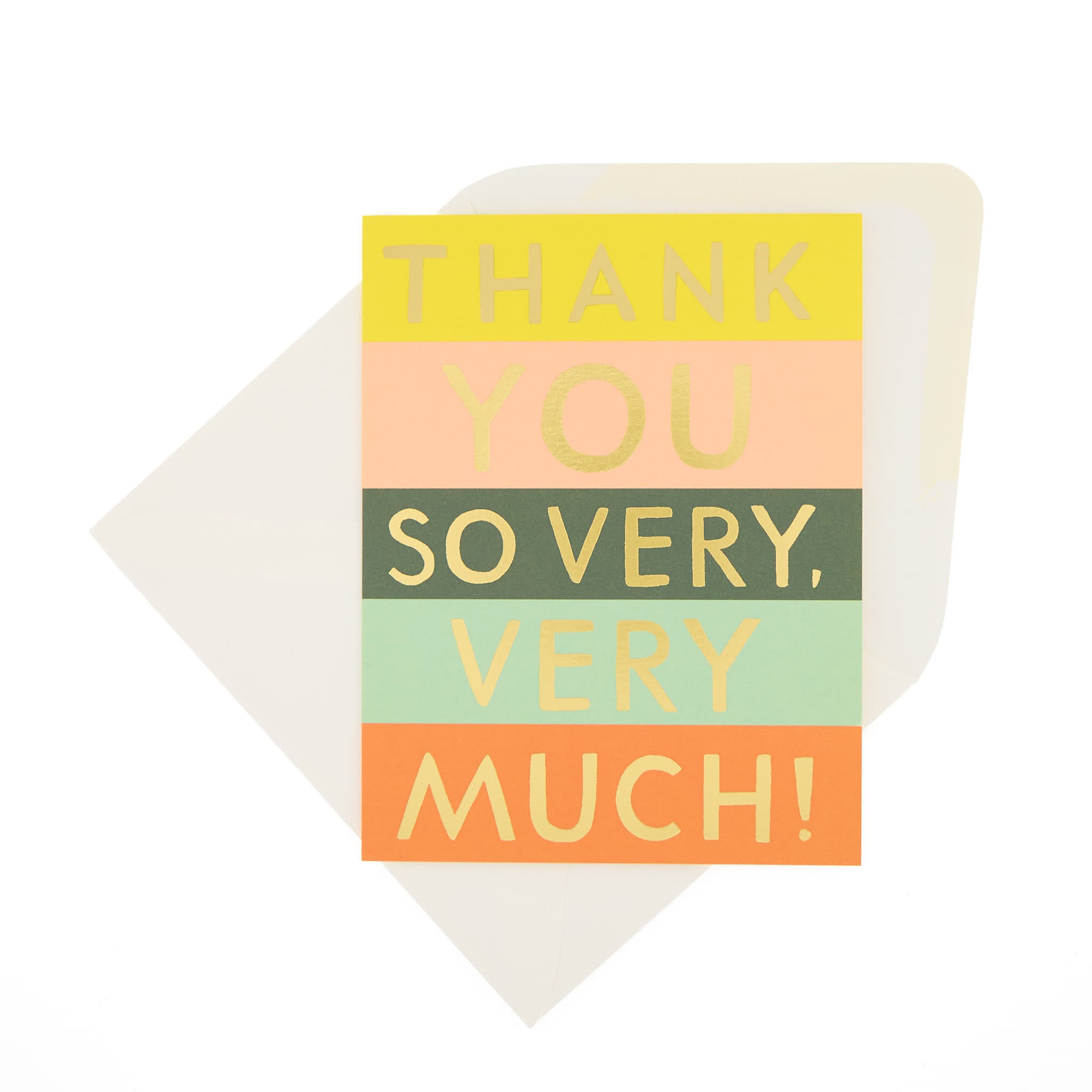 Colorblock Thank You Card