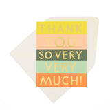 Colorblock Thank You Card