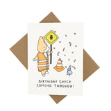 Birthday Chick Crossing Card