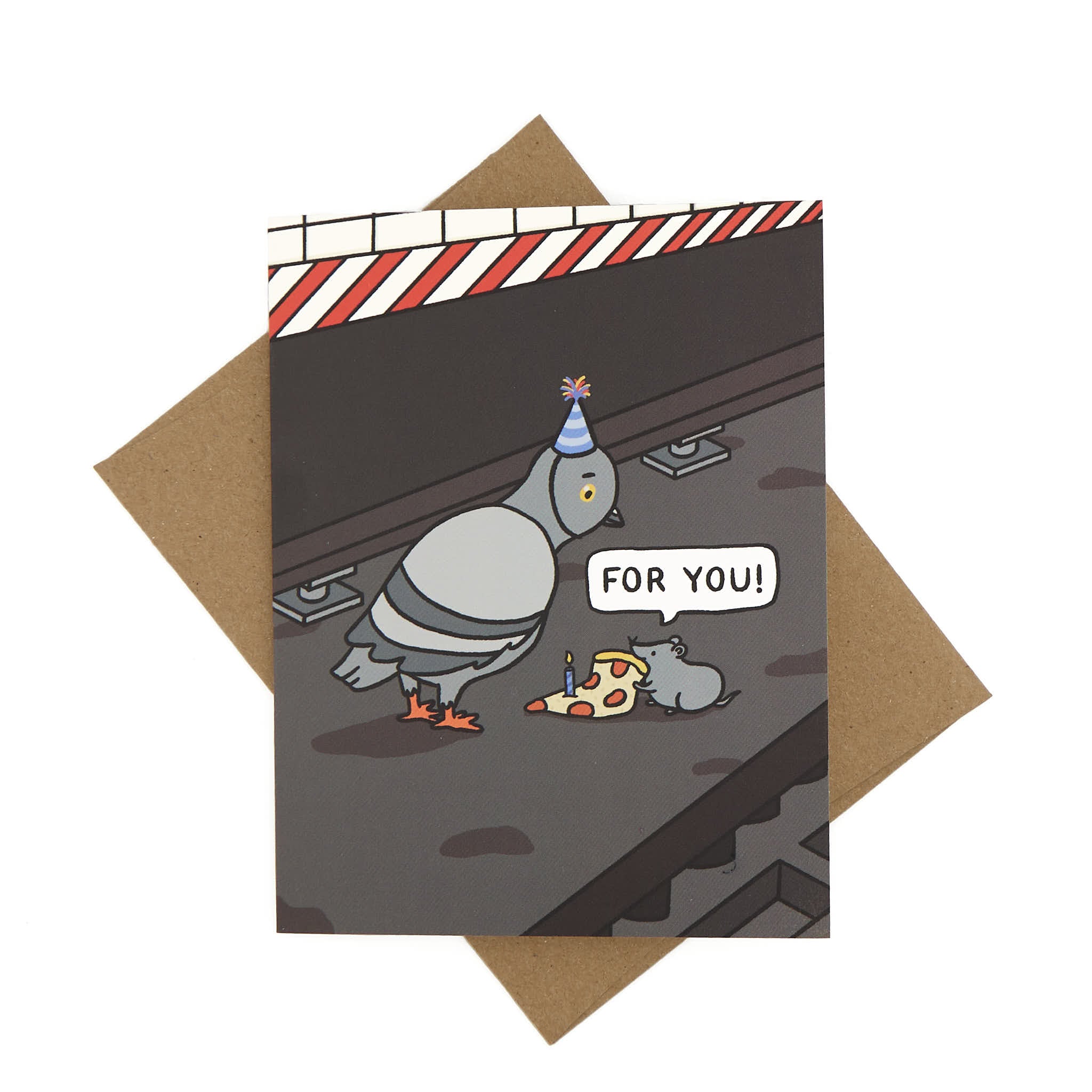 Pizza Rat & Pigeon Subway Card