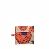 Baggu Foldable shopping bag with strawberry pattern folded into a pouch