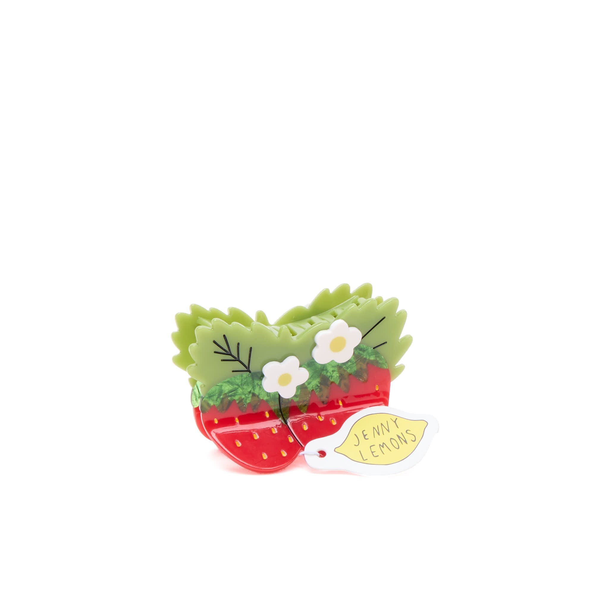 Novelty Hair Claw - strawberry with leaves